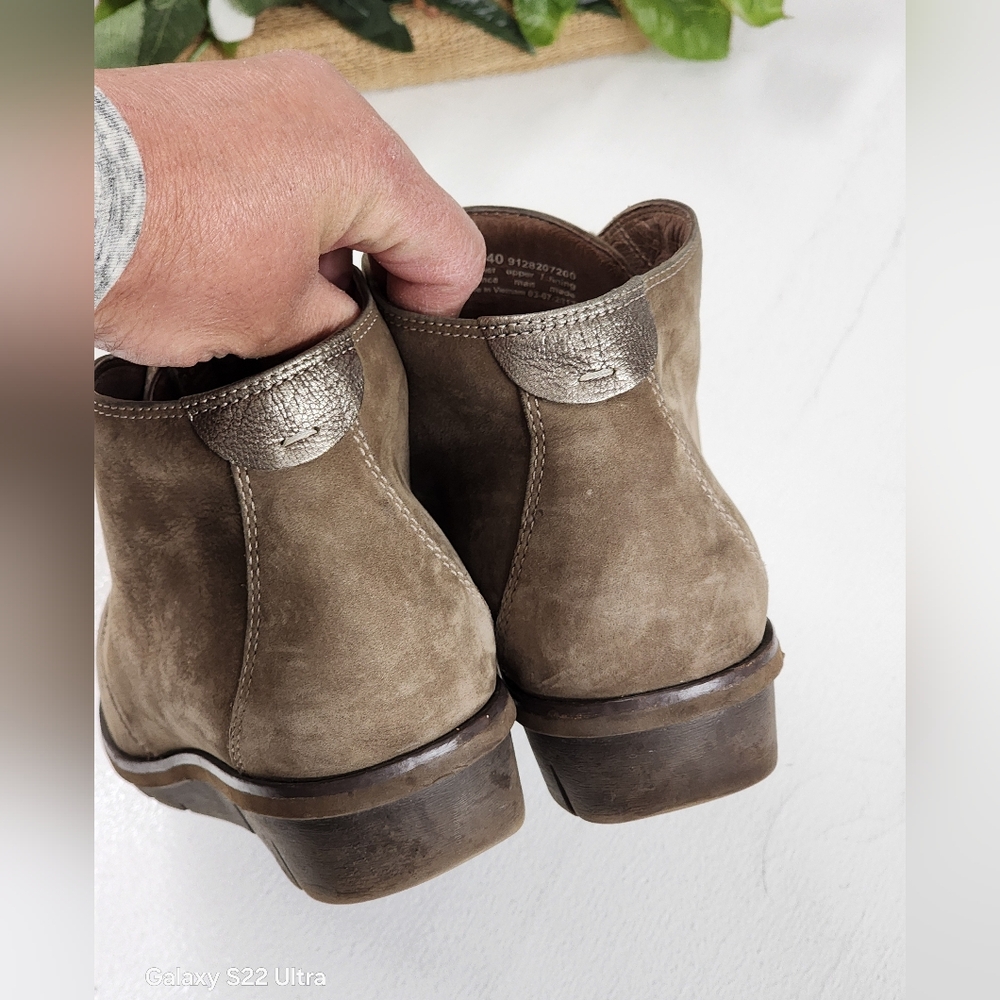 Dansko Taupe Suede Ankle Boots - Picture 3 of 5
